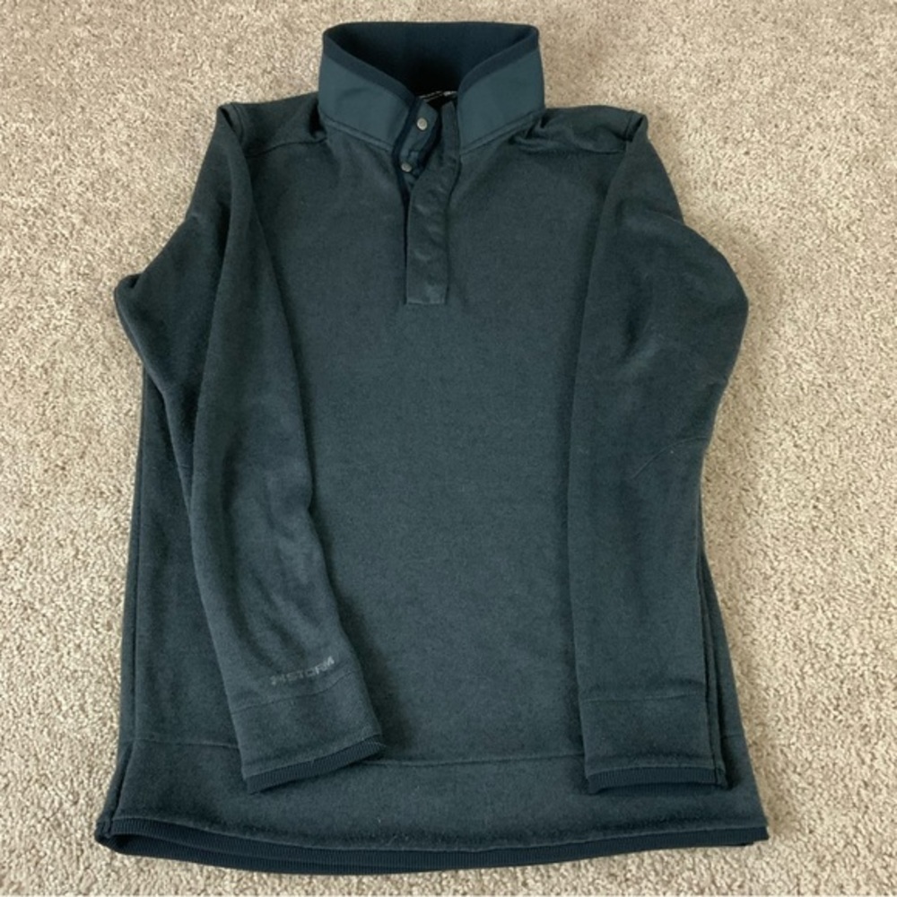 Under Armour Pullover Mens Small Gray 1/4 Button Sweater Coldgear Golf T1146 - Picture 2 of 8